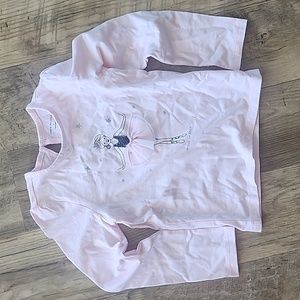Janie and jack pink ballerina long sleeve shirt size 6